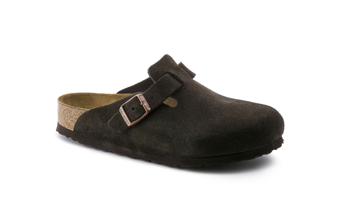 Birkenstock Boston Soft Footbed Suede Leather Clog - Mocha, Regular