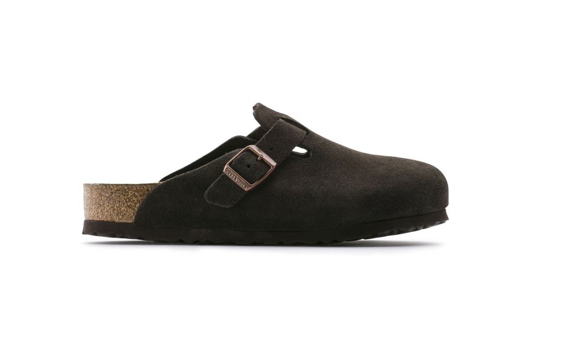 Birkenstock Boston Soft Footbed Suede Leather Clog - Mocha, Regular