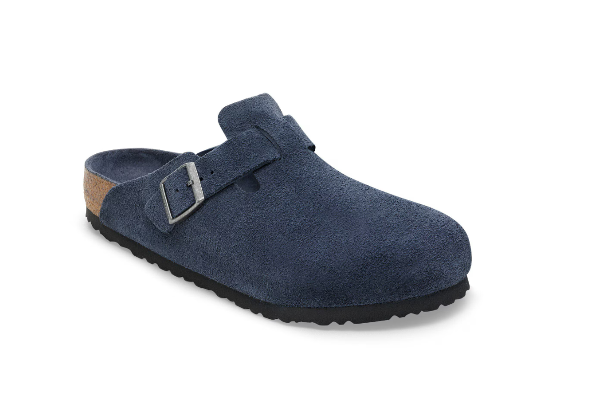 Birkenstock Boston Soft Footbed Suede Leather New Navy