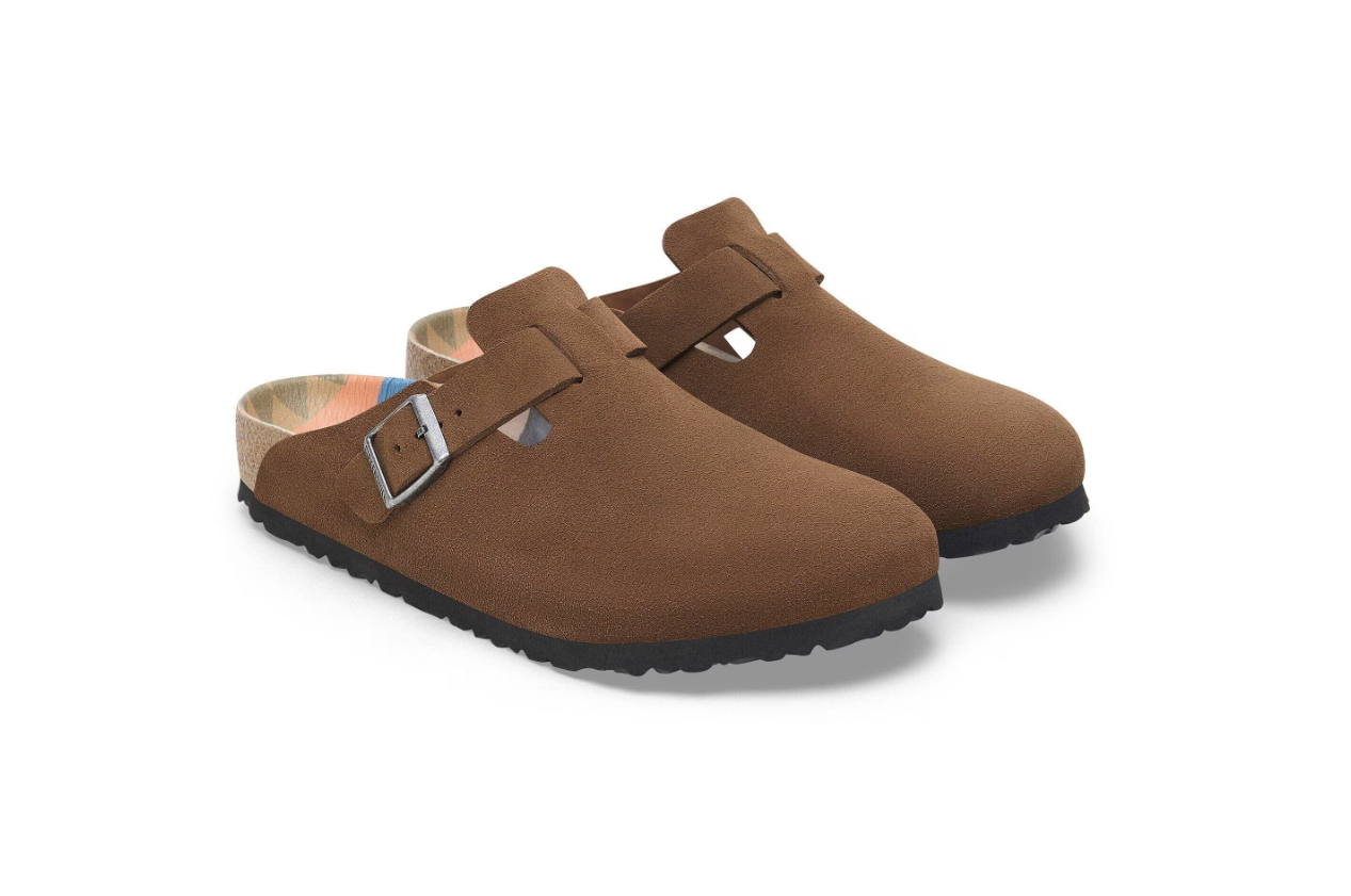Birkenstock Boston Suede Leather Dark Tea