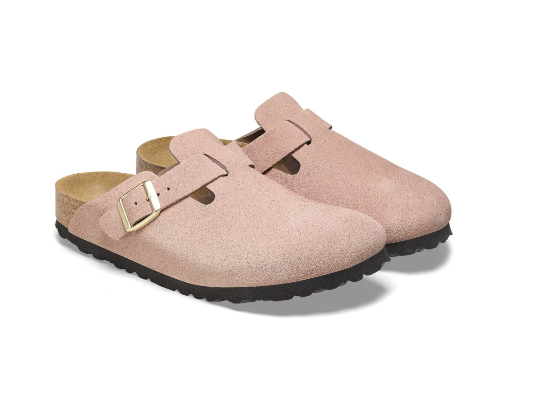 Birkenstock Boston Suede Leather Light Rose