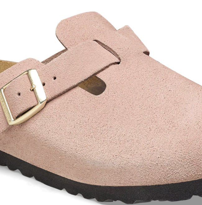 Birkenstock Boston Suede Leather Light Rose