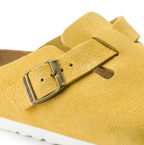 Birkenstock Boston Suede Leather - Ochre, Narrow