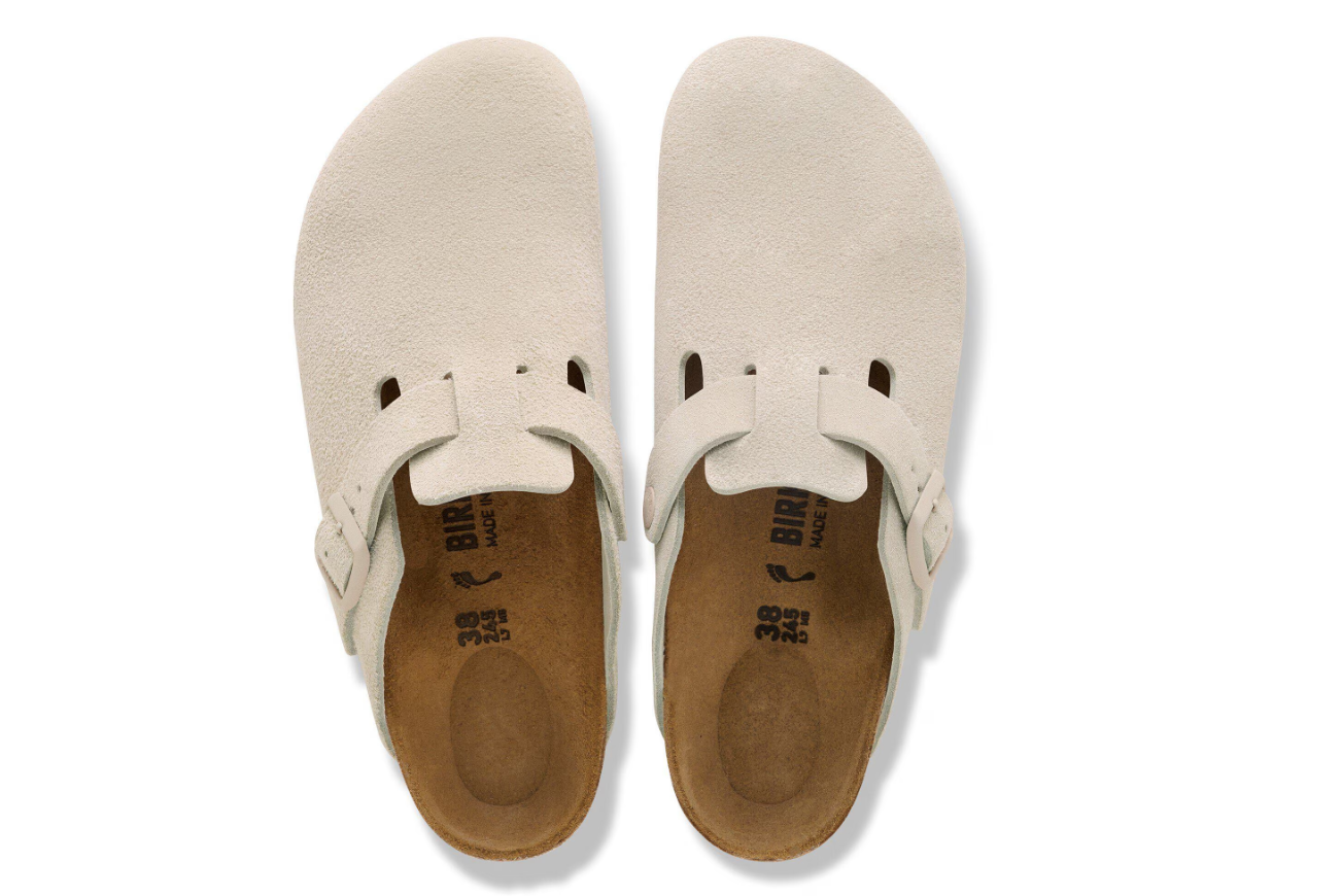 Birkenstock Boston Suede Leather Clog Oyster