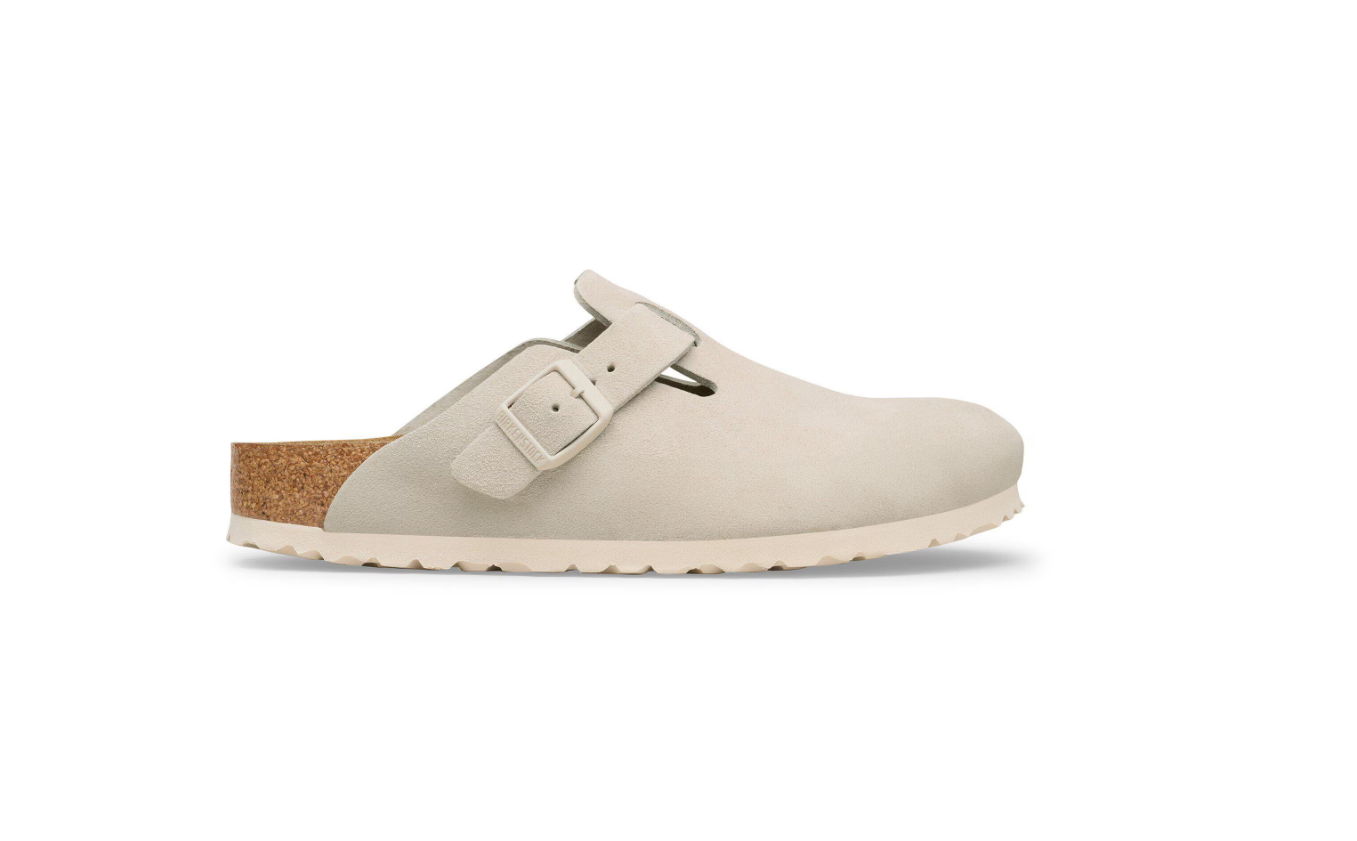 Birkenstock Boston Suede Leather Clog Oyster
