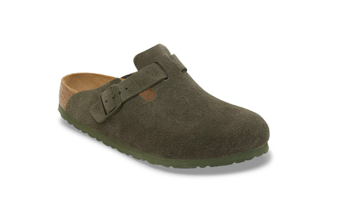 Birkenstock Boston Suede Leather Clog Thyme