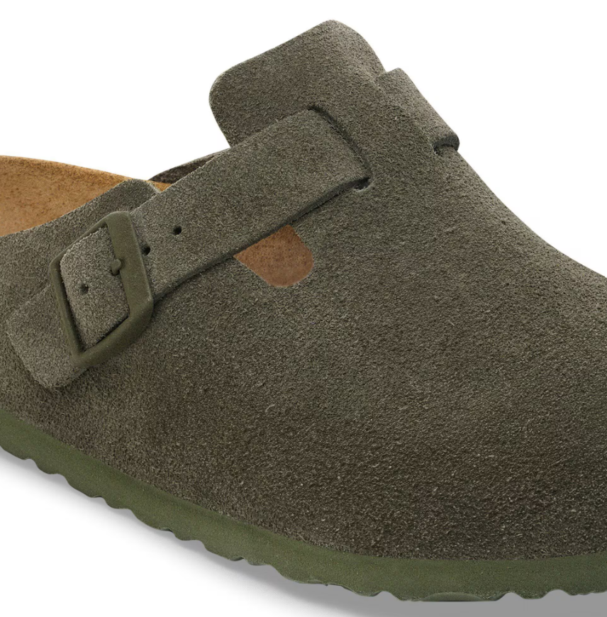 Birkenstock Boston Suede Leather Clog Thyme