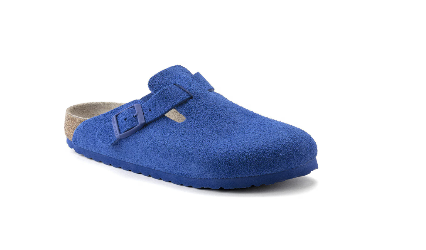 Birkenstock Boston Suede Leather Ultra Blue Clog