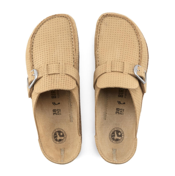 Birkenstock Buckley Nubuck Leather Clogs Latte Cream