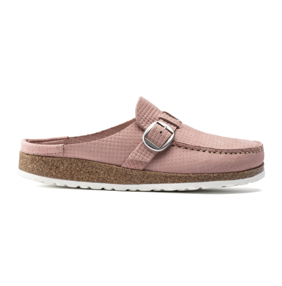 Birkenstock Buckley Nubuck Leather Clogs Soft Pink