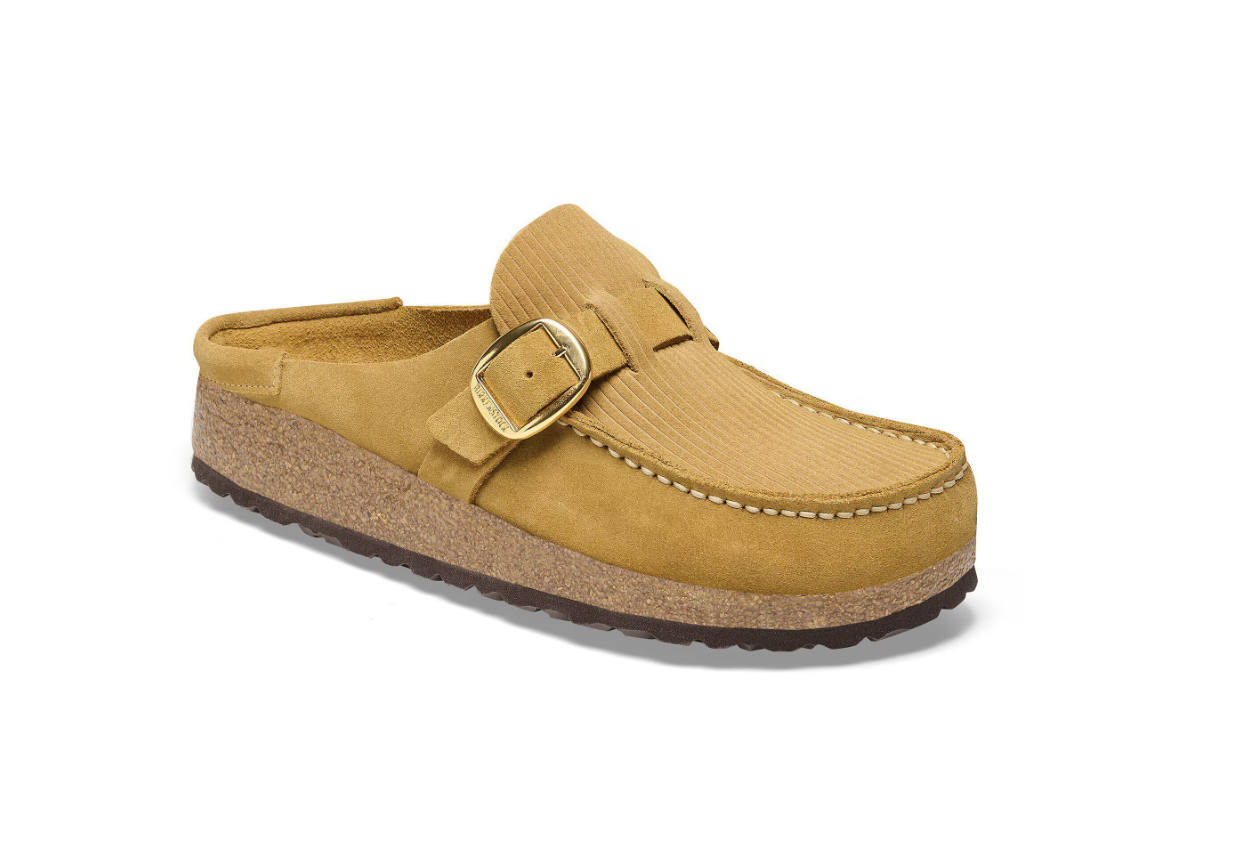 Birkenstock Buckley Suede Embossed Corduroy Cork Brown