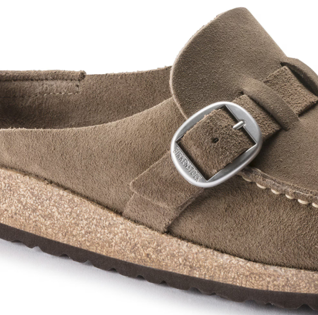 Birkenstock Buckley Suede Leather Gray Taupe