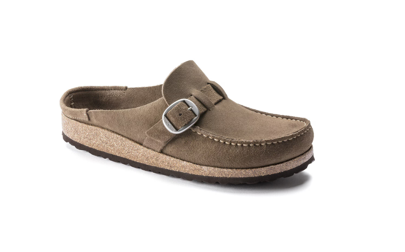 Birkenstock Buckley Suede Leather Gray Taupe