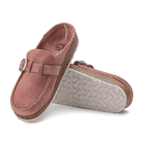 Birkenstock Buckley Suede Leather Pink Clay Narrow