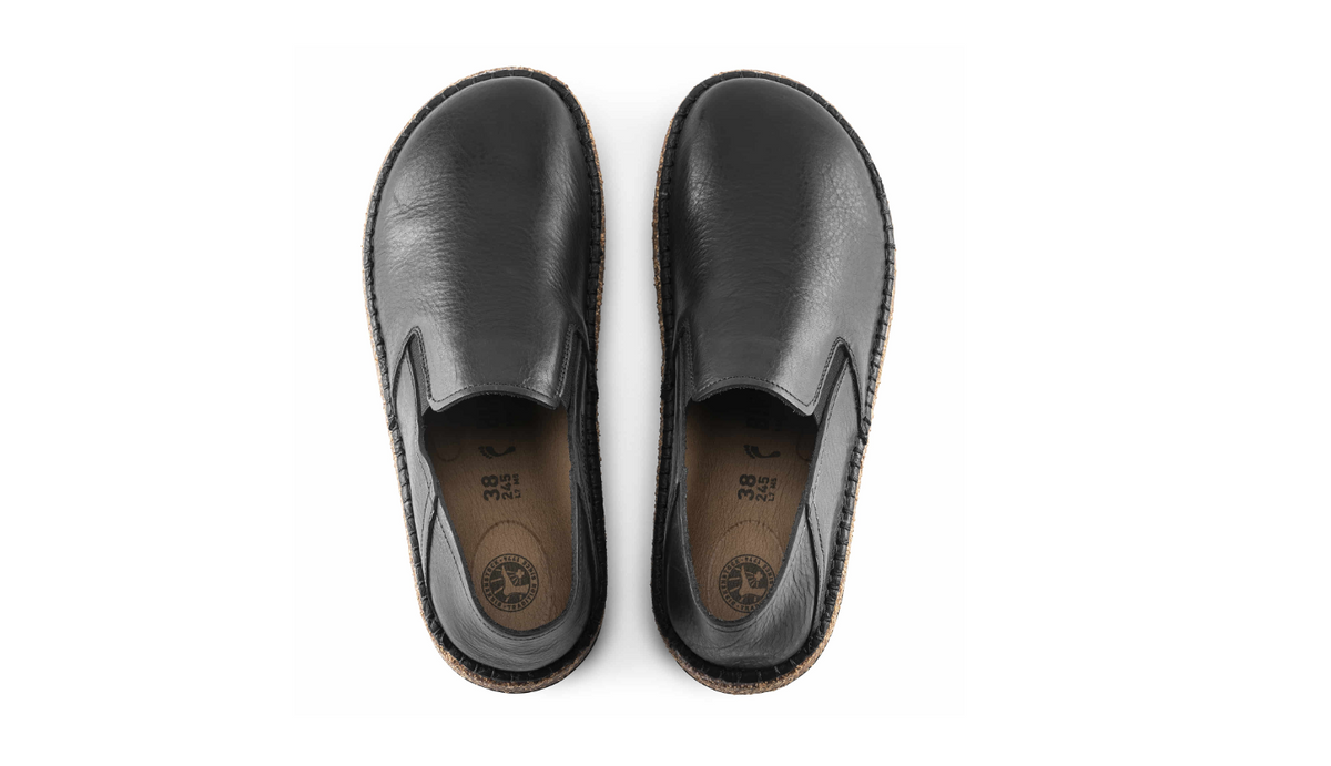 Birkenstock Callan NL Vintage Wood Black Leather - Black, Narrow