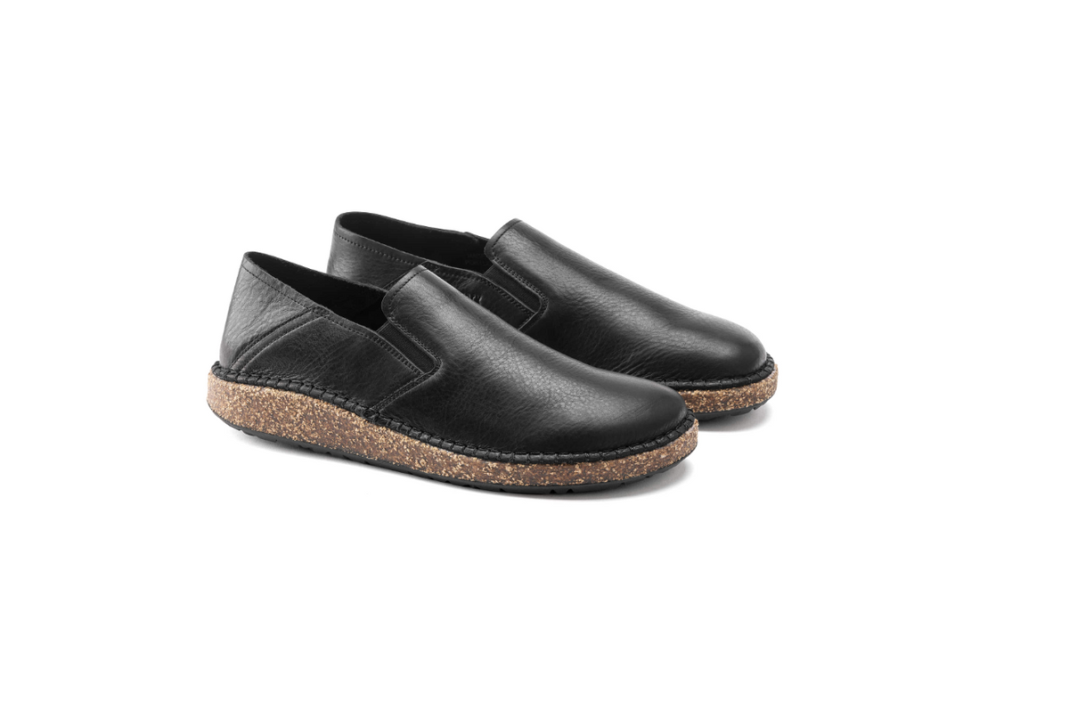 Birkenstock Callan NL Vintage Wood Black Leather - Black, Narrow