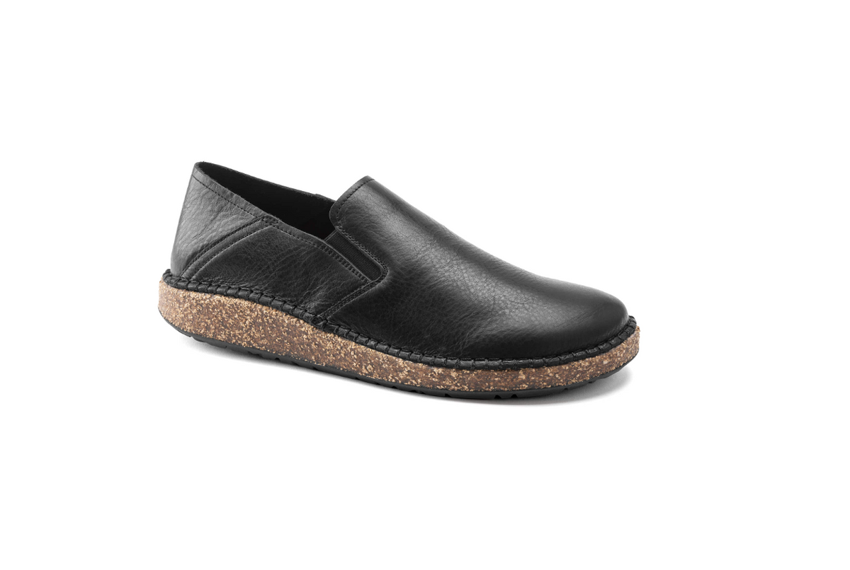 Birkenstock Callan NL Vintage Wood Black Leather - Black, Narrow