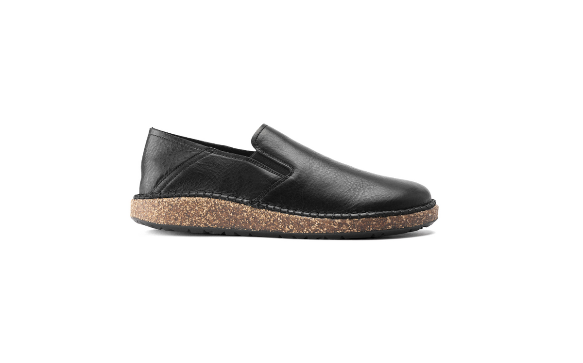 Birkenstock Callan NL Vintage Wood Black Leather - Black, Narrow