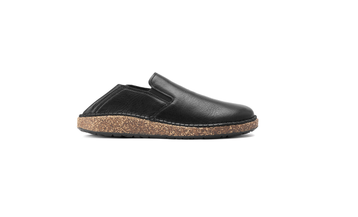 Birkenstock Callan NL Vintage Wood Black Leather - Black, Narrow