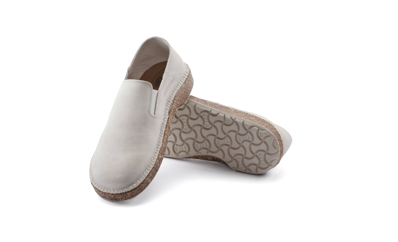 Birkenstock Callan Suede Leather Antique White