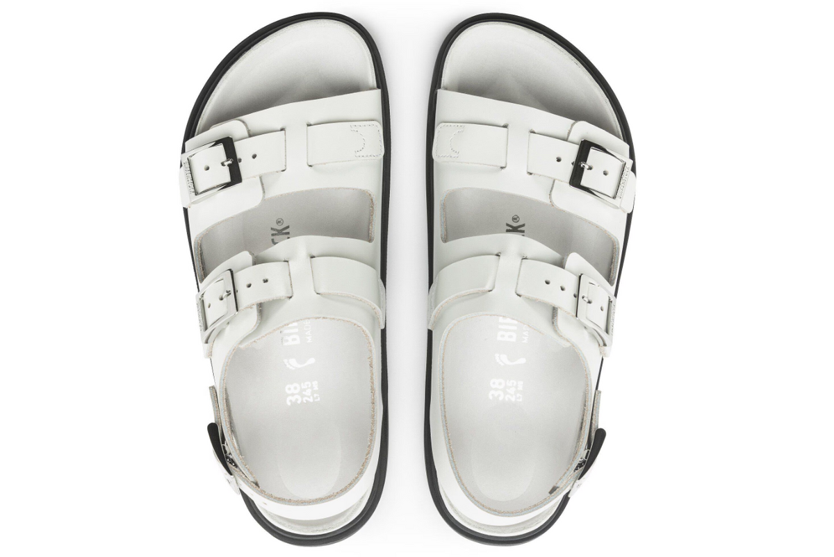 Birkenstock Cannes Natural Leather Exquisite White Sandals