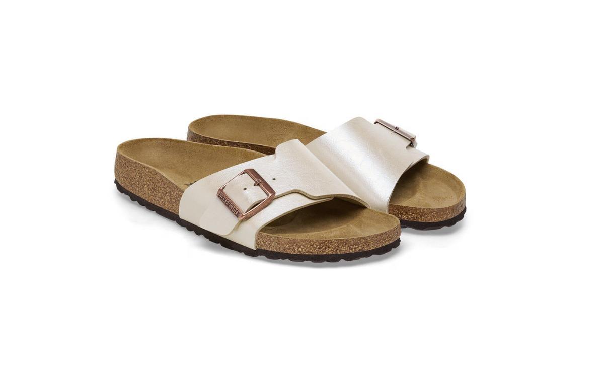 Birkenstock Catalina Birko-Flor Graceful Pearl White Sandals