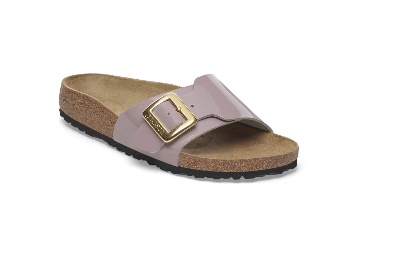 Birkenstock Catalina Cushion Buckle Birko-Flor Patent Faded Purple