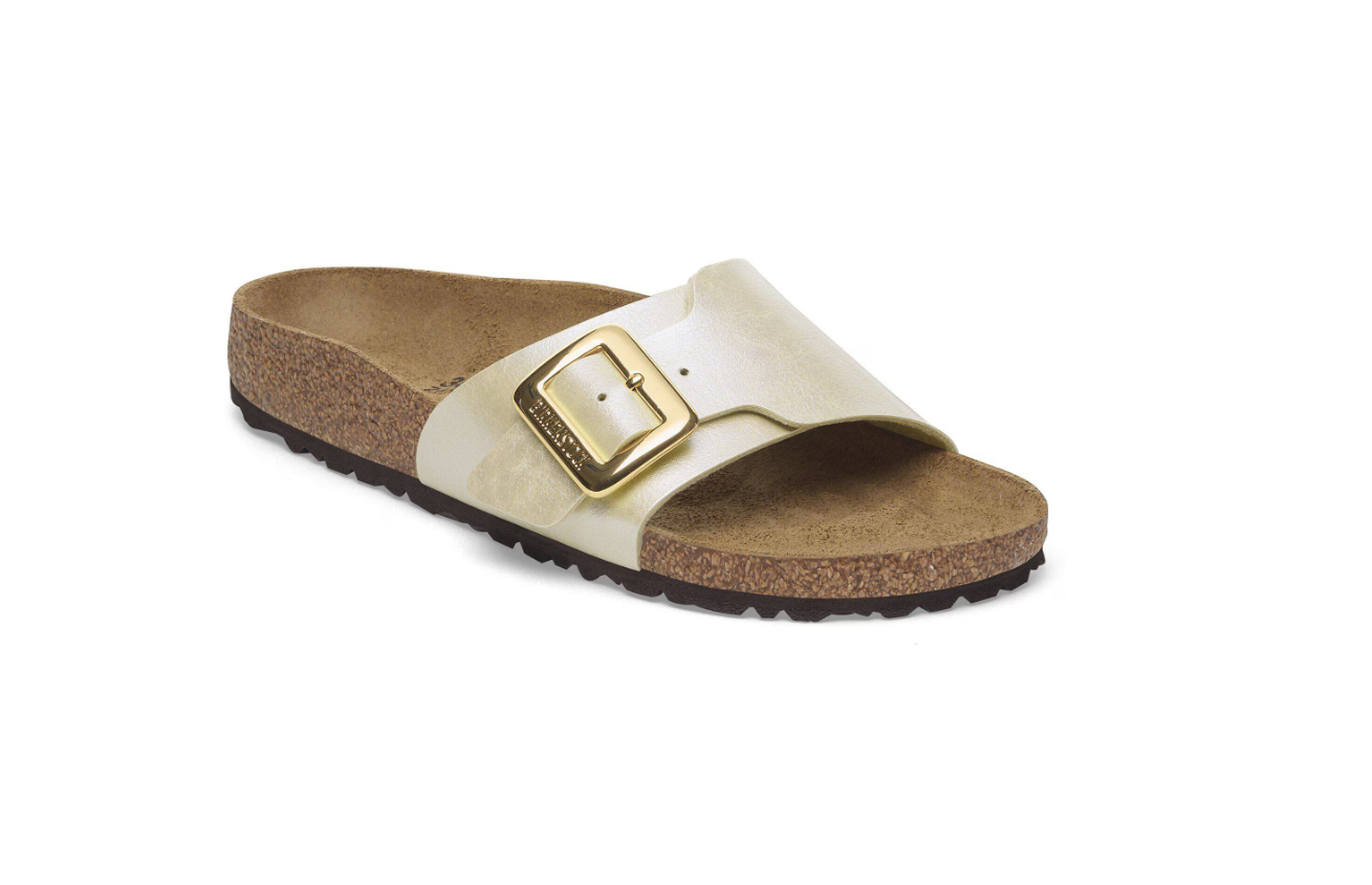 Birkenstock Catalina Cushion Buckle Birko-Flor Graceful Pearl White