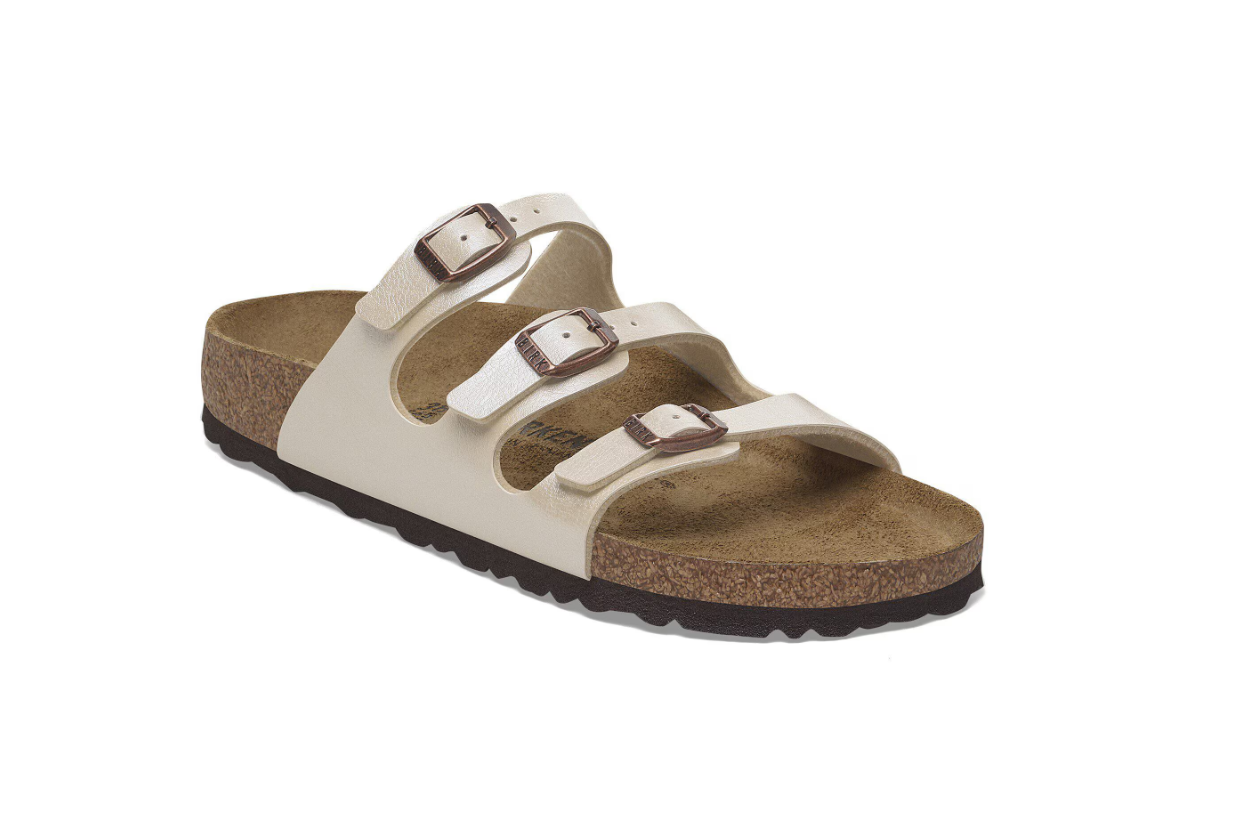 Birkenstock Florida Birko-Flor Graceful Pearl White