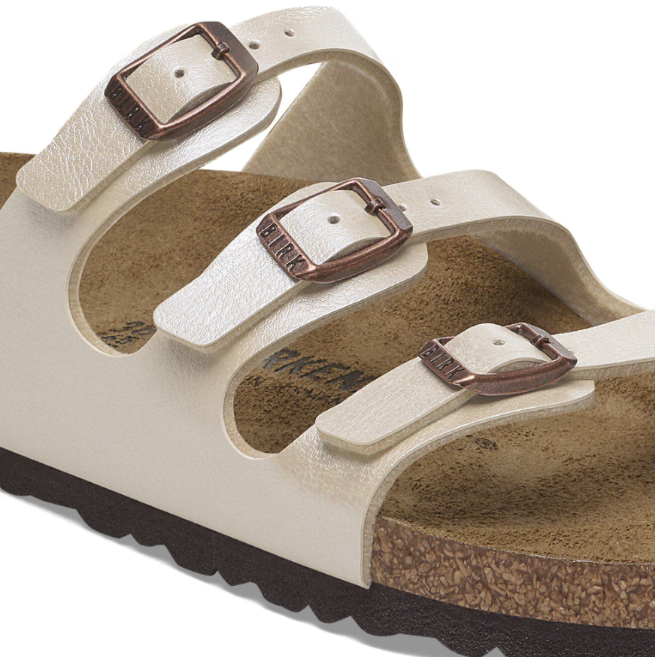 Birkenstock Florida Birko-Flor Graceful Pearl White