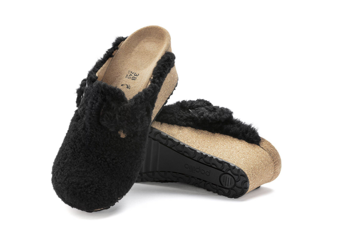 Birkenstock Fanny Teddy Shearling Clog Teddy Black
