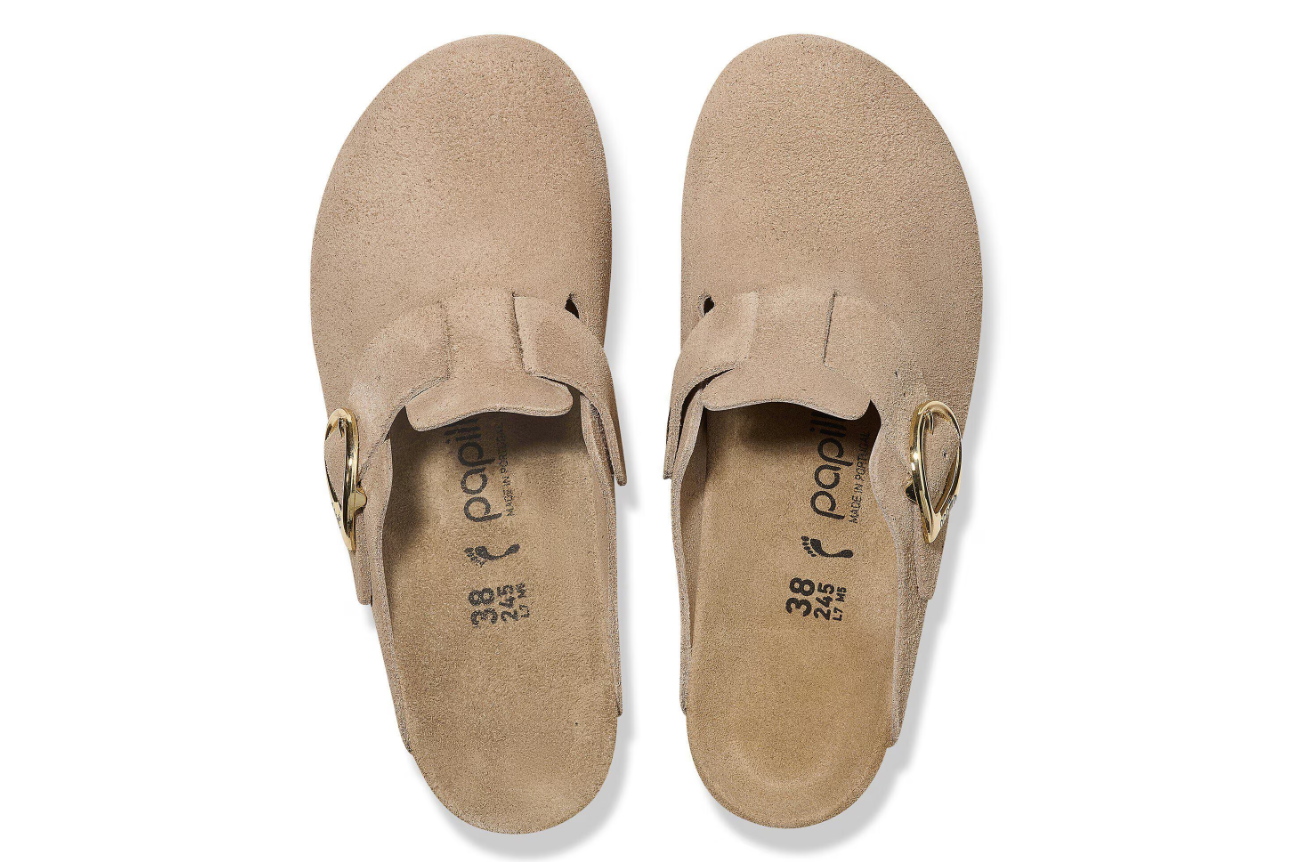 Birkenstock Fanny Ring-Buckle Suede Leather Warm Sand