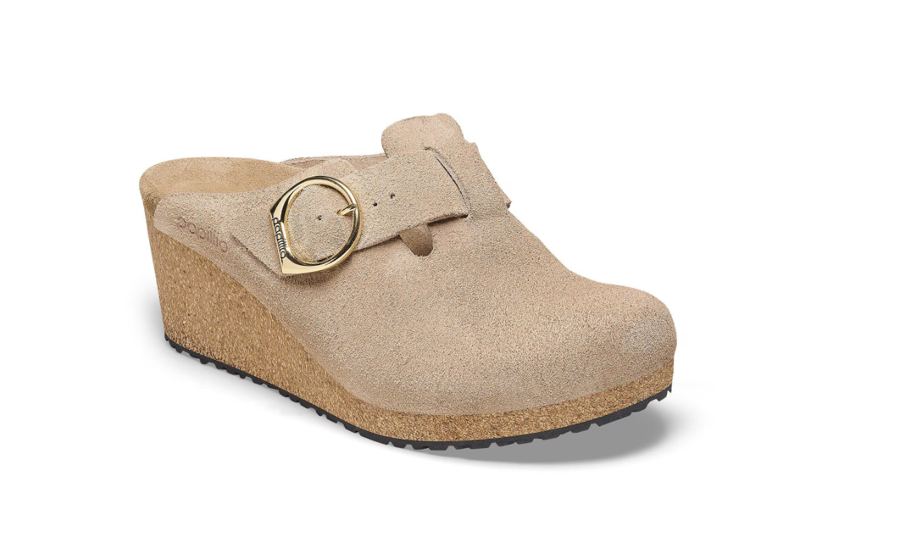 Birkenstock Fanny Ring-Buckle Suede Leather Warm Sand