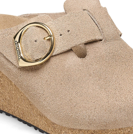Birkenstock Fanny Ring-Buckle Suede Leather Warm Sand