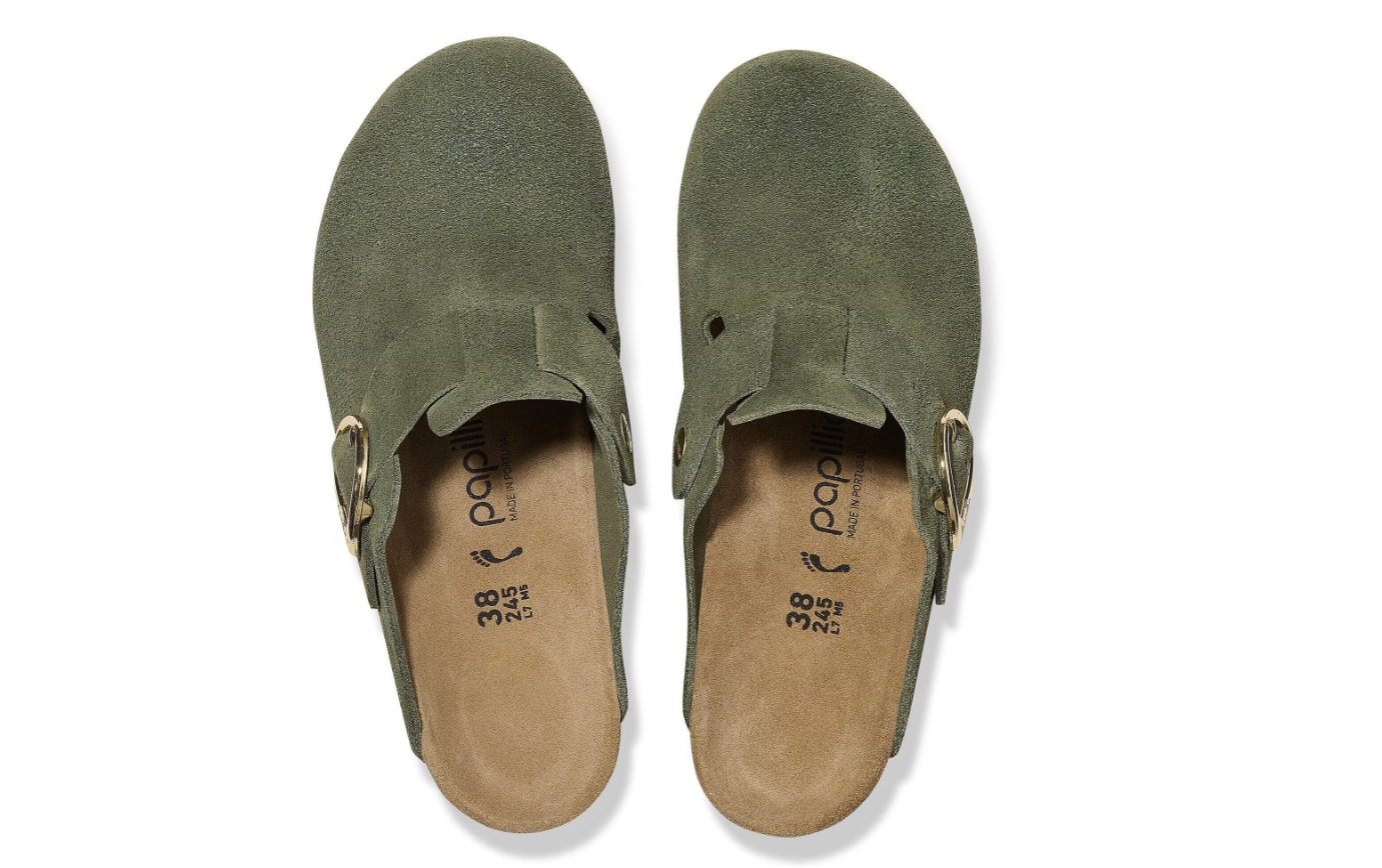 Birkenstock Fanny Ring-Buckle Suede Leather Thyme