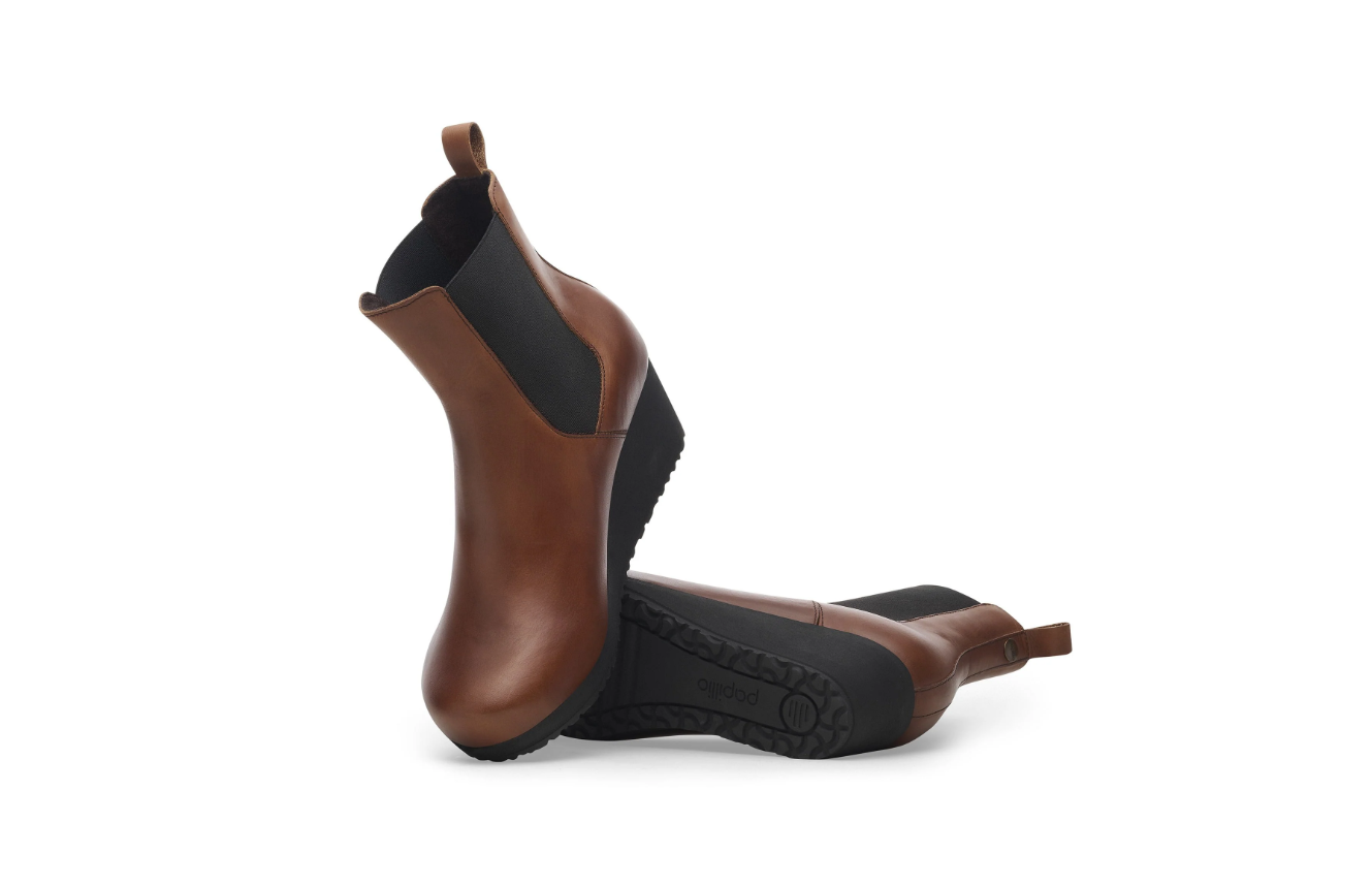 Birkenstock Ebba Slip On Natural Leather Black/Cognac