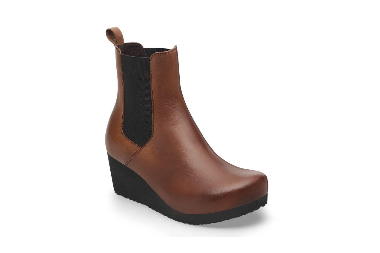 Birkenstock Ebba Slip On Natural Leather Black/Cognac