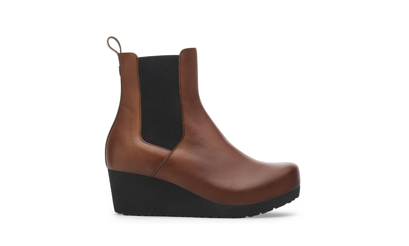 Birkenstock Ebba Slip On Natural Leather Black/Cognac