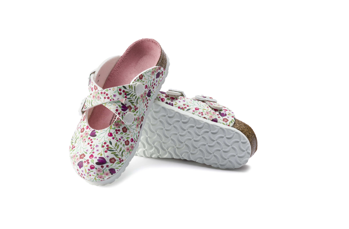 Birkenstock Dorian Kids Birko-Flor White Meadow Flowers