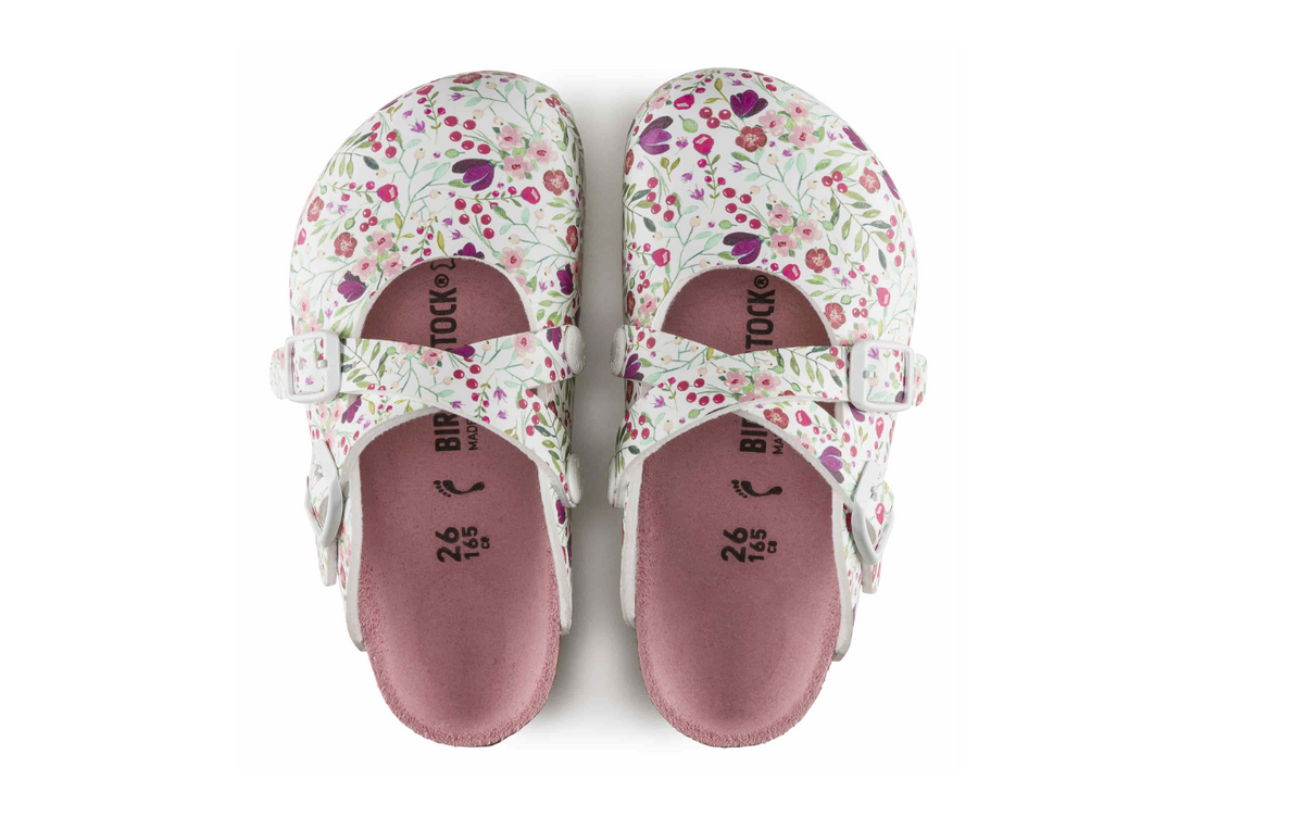 Birkenstock Dorian Kids Birko-Flor White Meadow Flowers