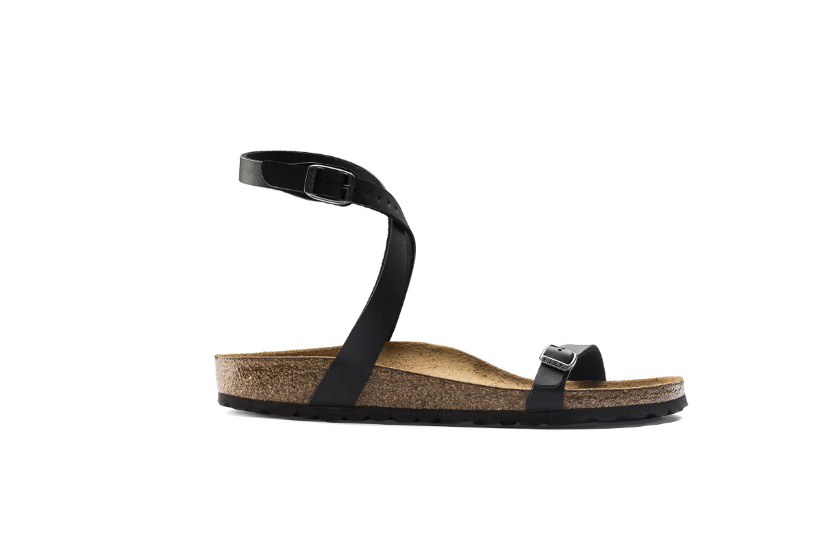 Birkenstock Daloa Birko-Flor Black Sandals - Black, Narrow
