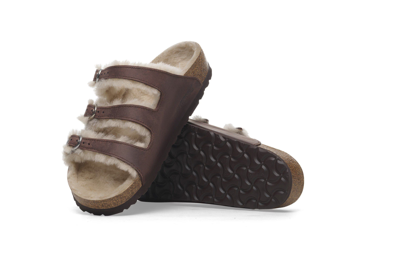 Birkenstock Florida Fresh Shearling Oiled Leather Habana