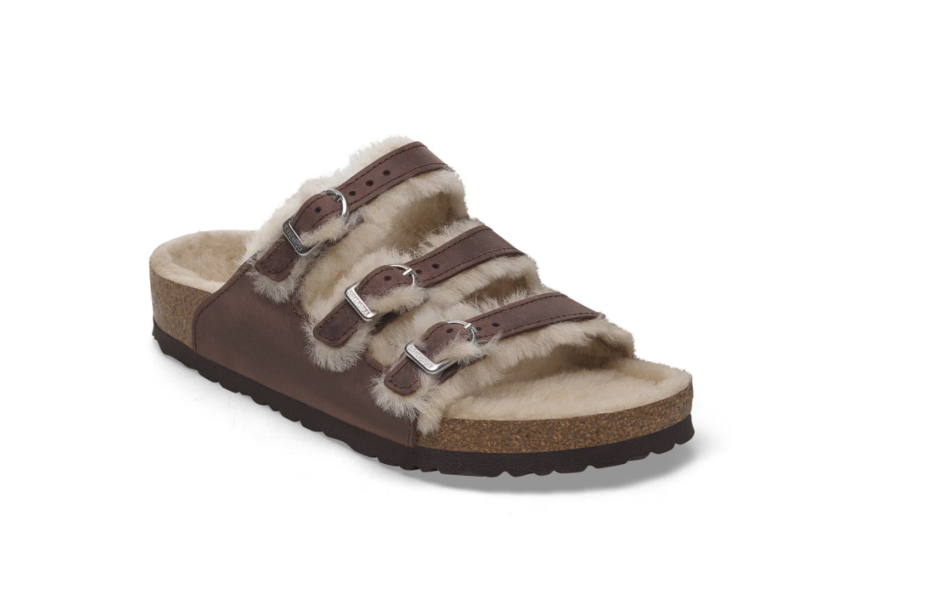 Birkenstock Florida Fresh Shearling Oiled Leather Habana