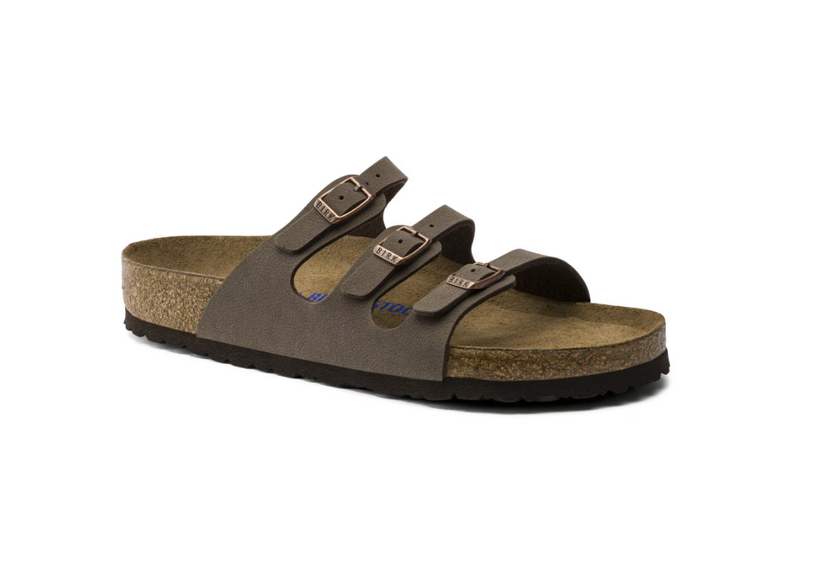 Birkenstock Florida Soft Footbed Birkibuc Sandals - Mocha