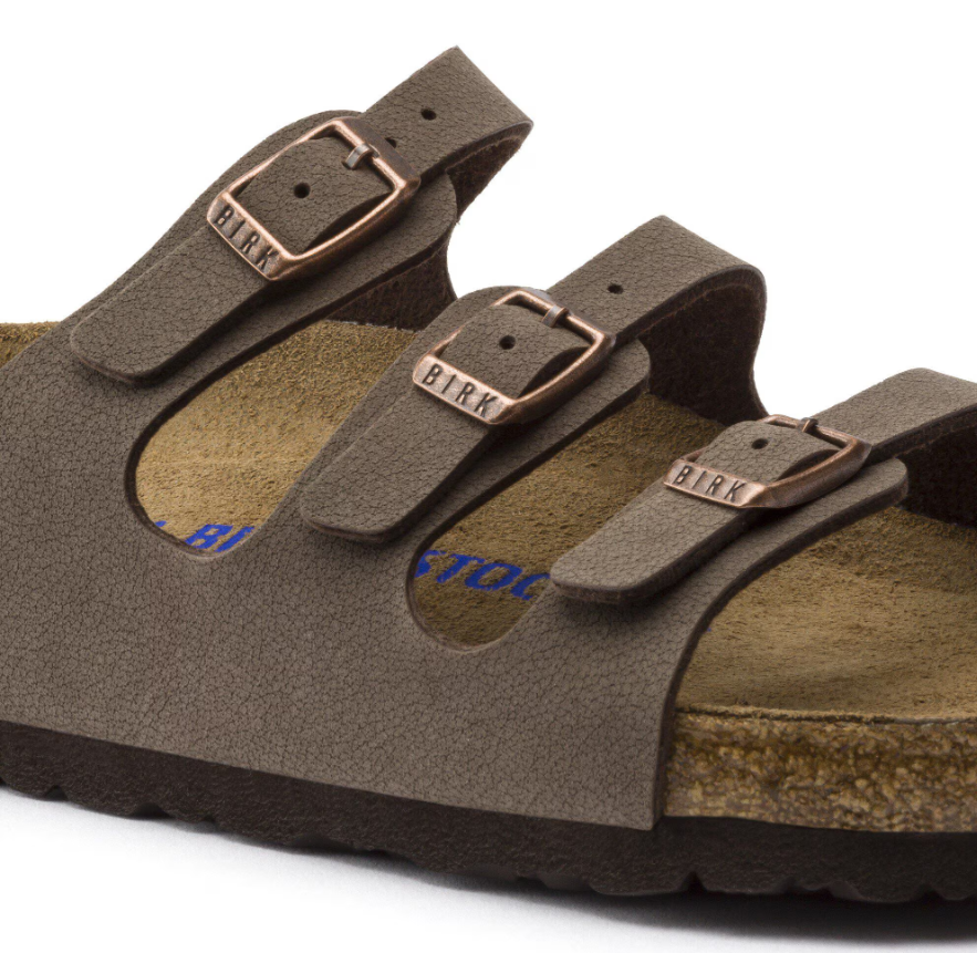 Birkenstock Florida Soft Footbed Birkibuc Sandals - Mocha