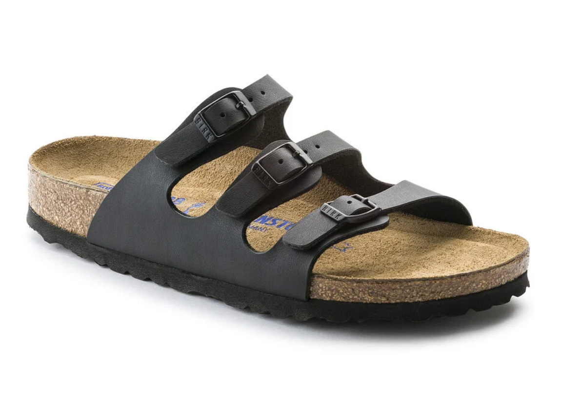 Birkenstock Florida Soft Footbed Birko-Flor Sandals - Black, Narrow