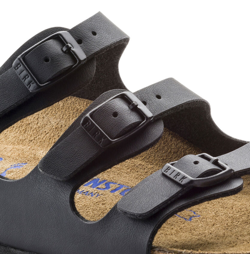 Birkenstock Florida Soft Footbed Birko-Flor Sandals - Black, Narrow