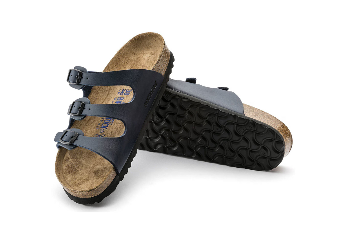 Birkenstock Florida Soft Footbed Birko-Flor - Blue, Regular