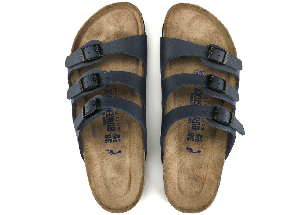 Birkenstock Florida Soft Footbed Birko-Flor - Blue, Regular