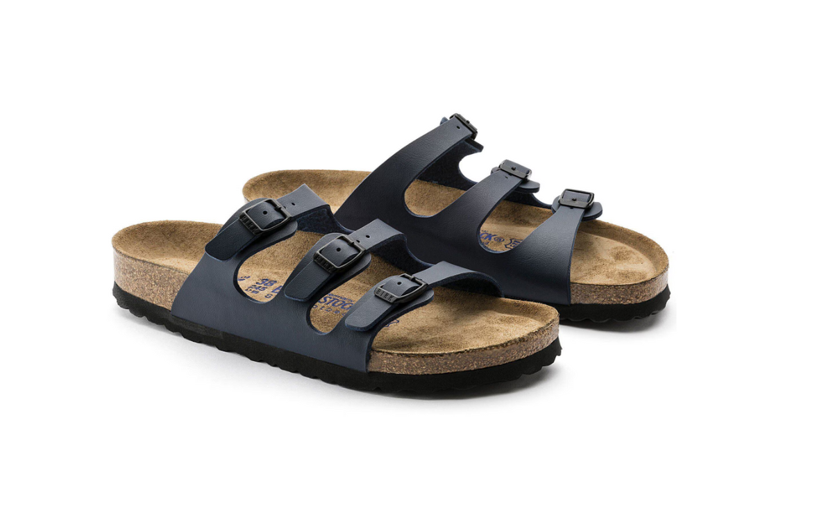 Birkenstock Florida Soft Footbed Birko-Flor - Blue, Regular